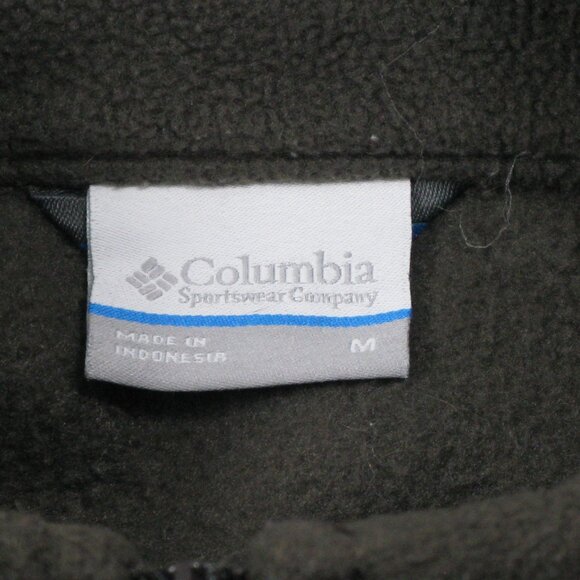 Columbia Men's Army Green Zip Front Long Sleeve Fleece Size Medium - Picture 5 of 5